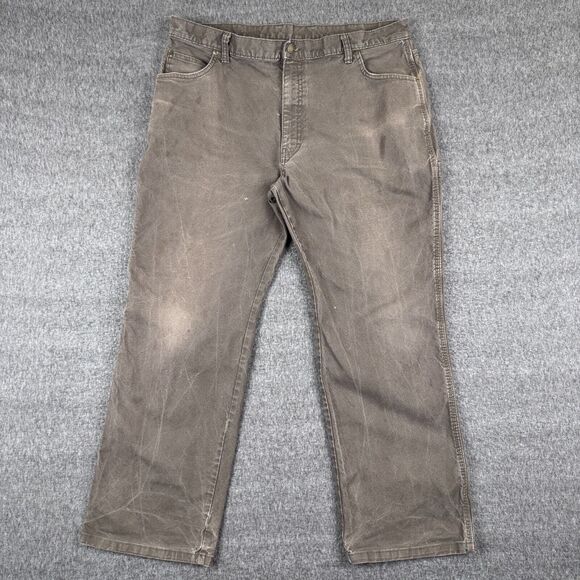 Dickies‎ Work Pants Men’s 38x30 Brown Canvas Work Dungaree Carpenter Regular Fit - Picture 1 of 8